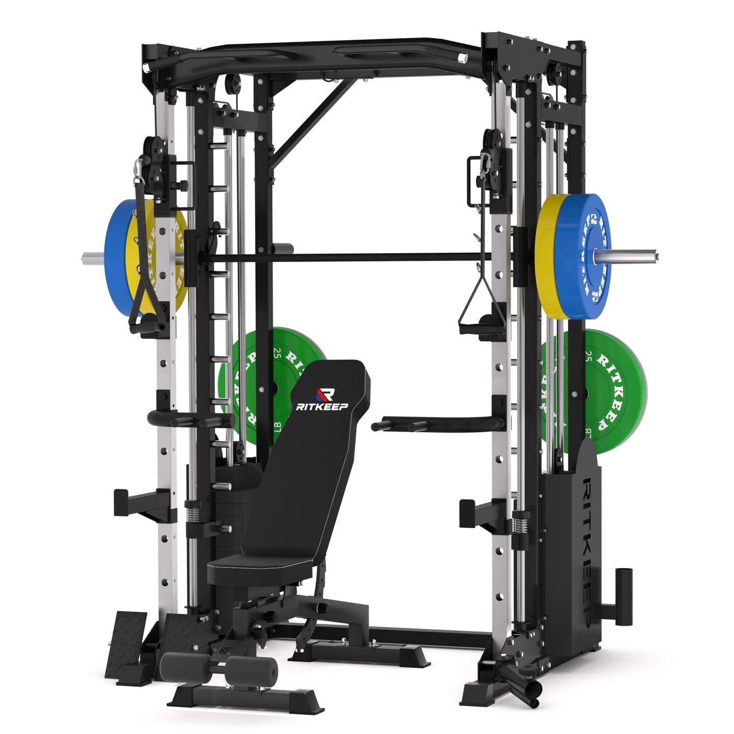 PMAX 5600 Smith Exercise Machine Trainer Pro Complete Home Gym Package