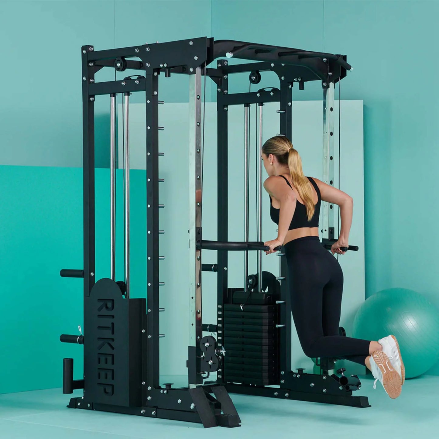 PMAX 5600 Smith Exercise Machine Trainer Pro Complete Home Gym Package