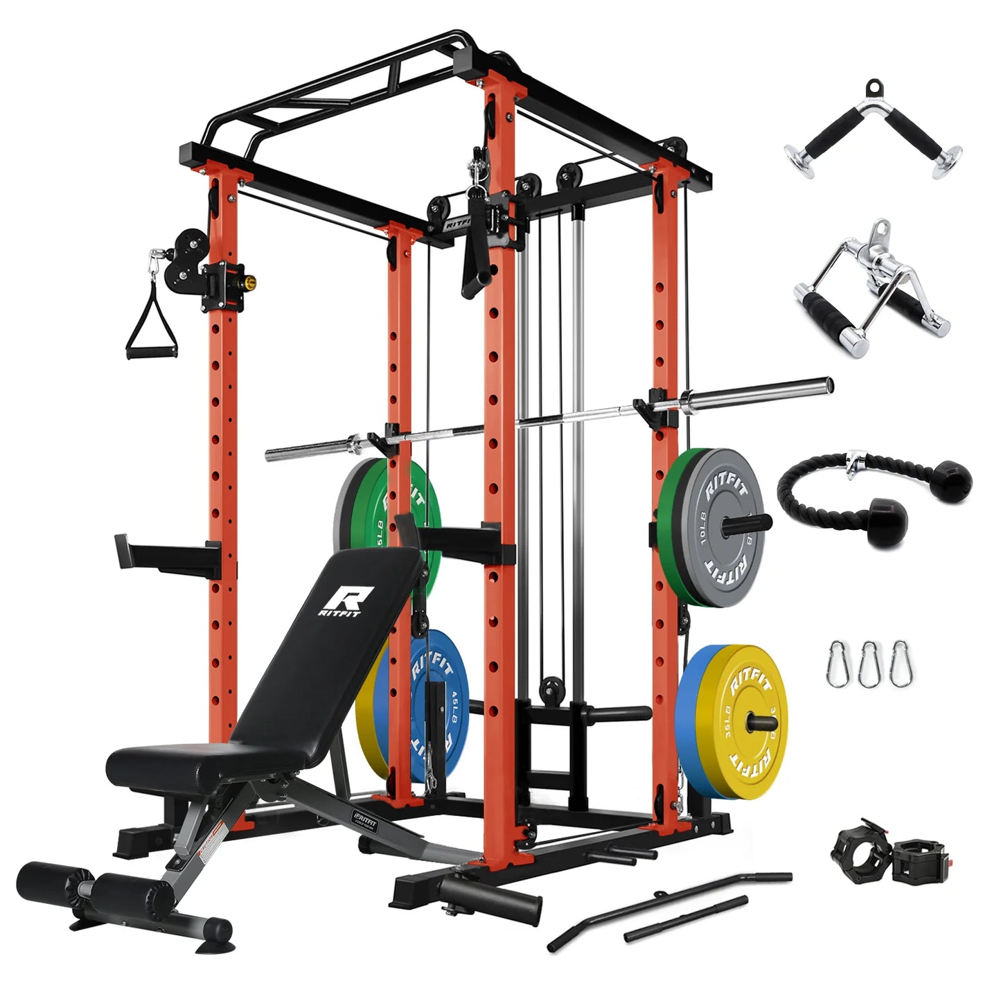 PPC03 Power Cage Home Gym Package with Adjustable Cable System