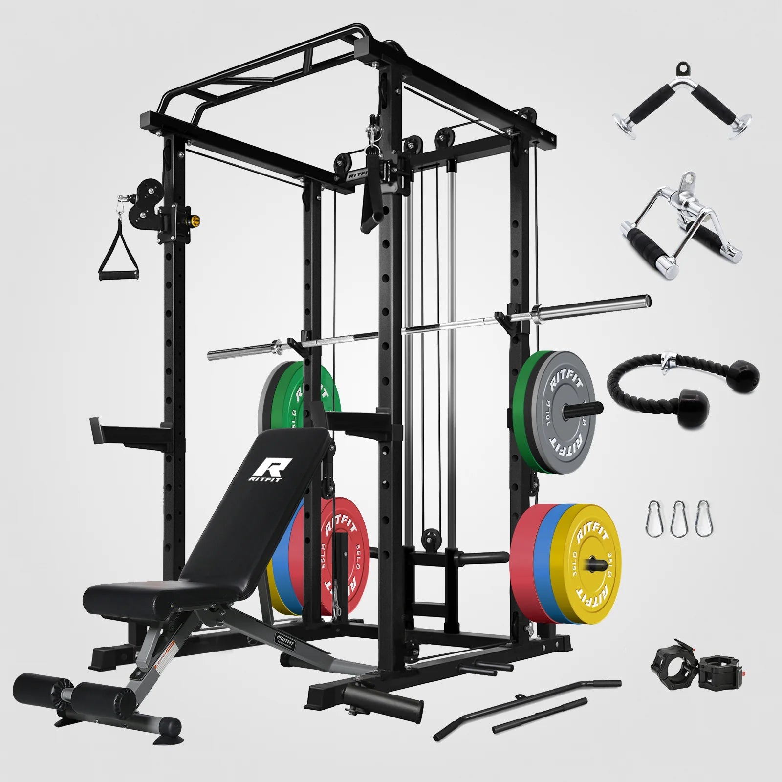 PPC03 Power Cage Home Gym Package with Adjustable Cable System