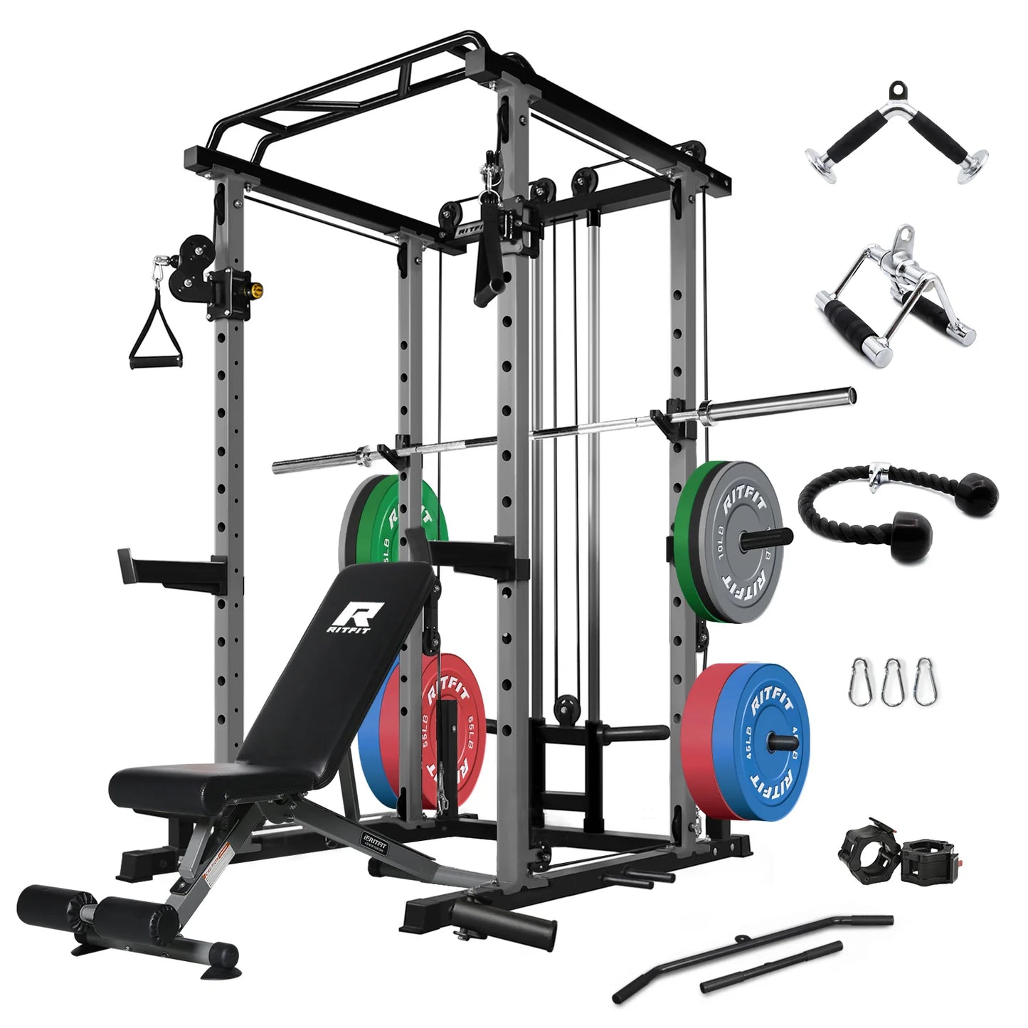 PPC03 Power Cage Home Gym Package with Adjustable Cable System