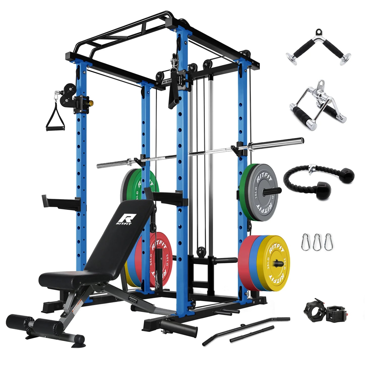 PPC03 Power Cage Home Gym Package with Adjustable Cable System