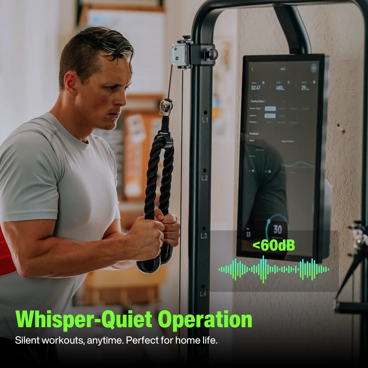 AI Smart Home Gym, All-In-One Digital Weight Workout Machine for Squat, Strength, Cardio, HIIT