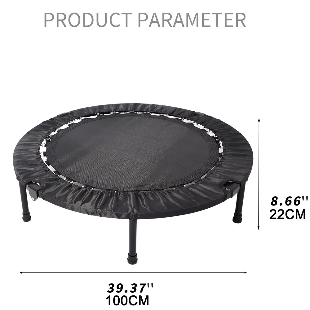 Foldable Mini Exercise Trampoline for Adults Jumping Training Indoor/Outdoor for Home Workout Portable Fitness Rebounder Sport