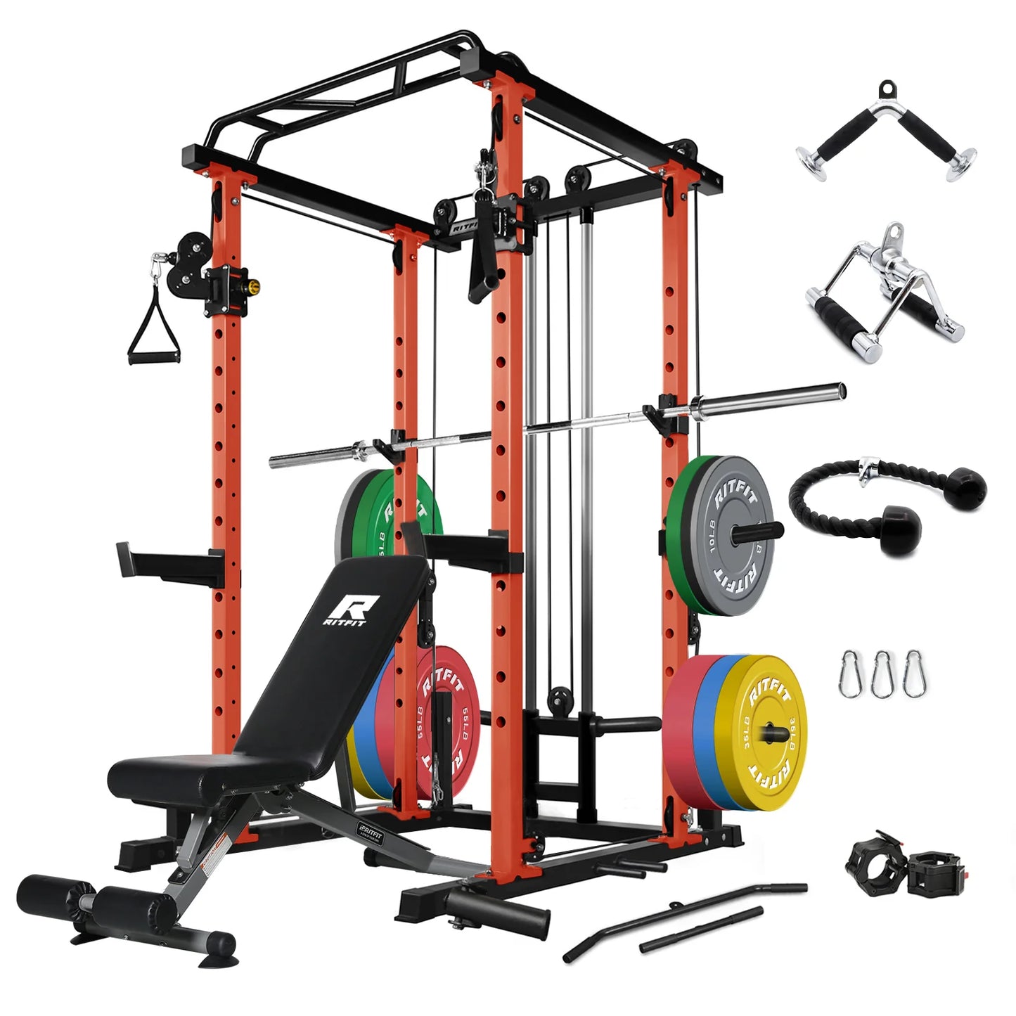 PPC03 Power Cage Home Gym Package with Adjustable Cable System