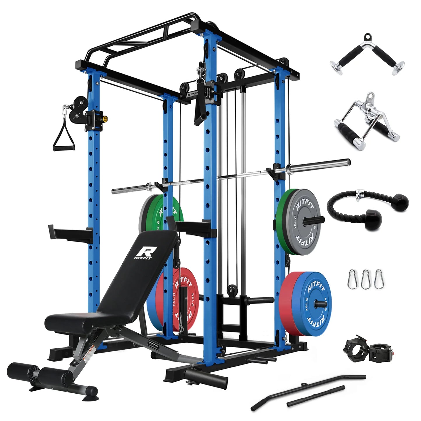 PPC03 Power Cage Home Gym Package with Adjustable Cable System