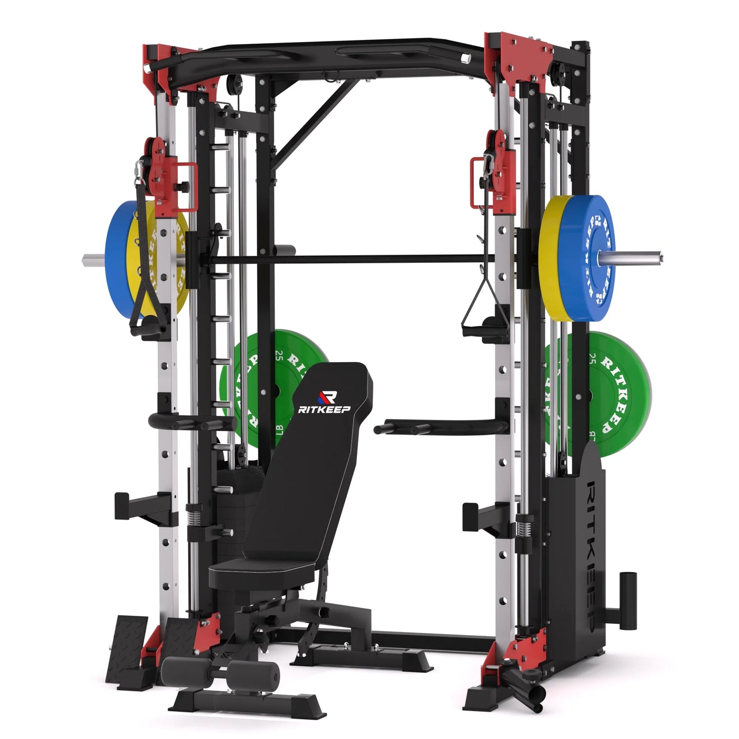 PMAX 5600 Smith Exercise Machine Trainer Pro Complete Home Gym Package
