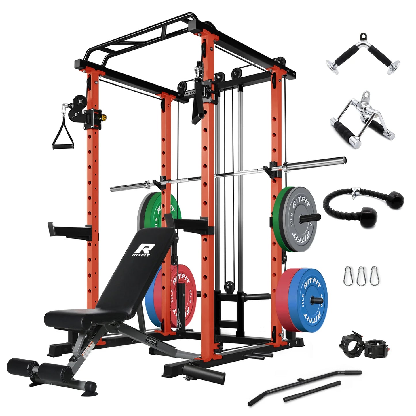 PPC03 Power Cage Home Gym Package with Adjustable Cable System