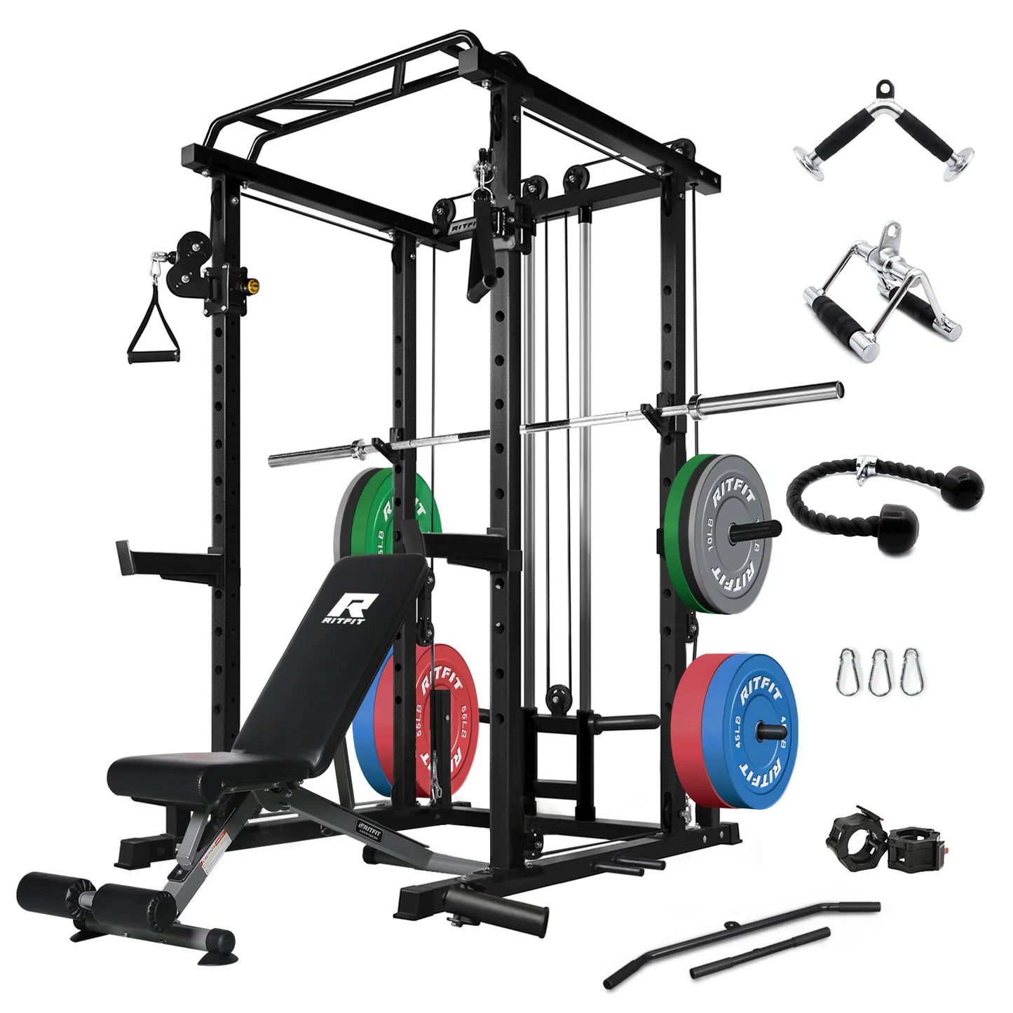 PPC03 Power Cage Home Gym Package with Adjustable Cable System