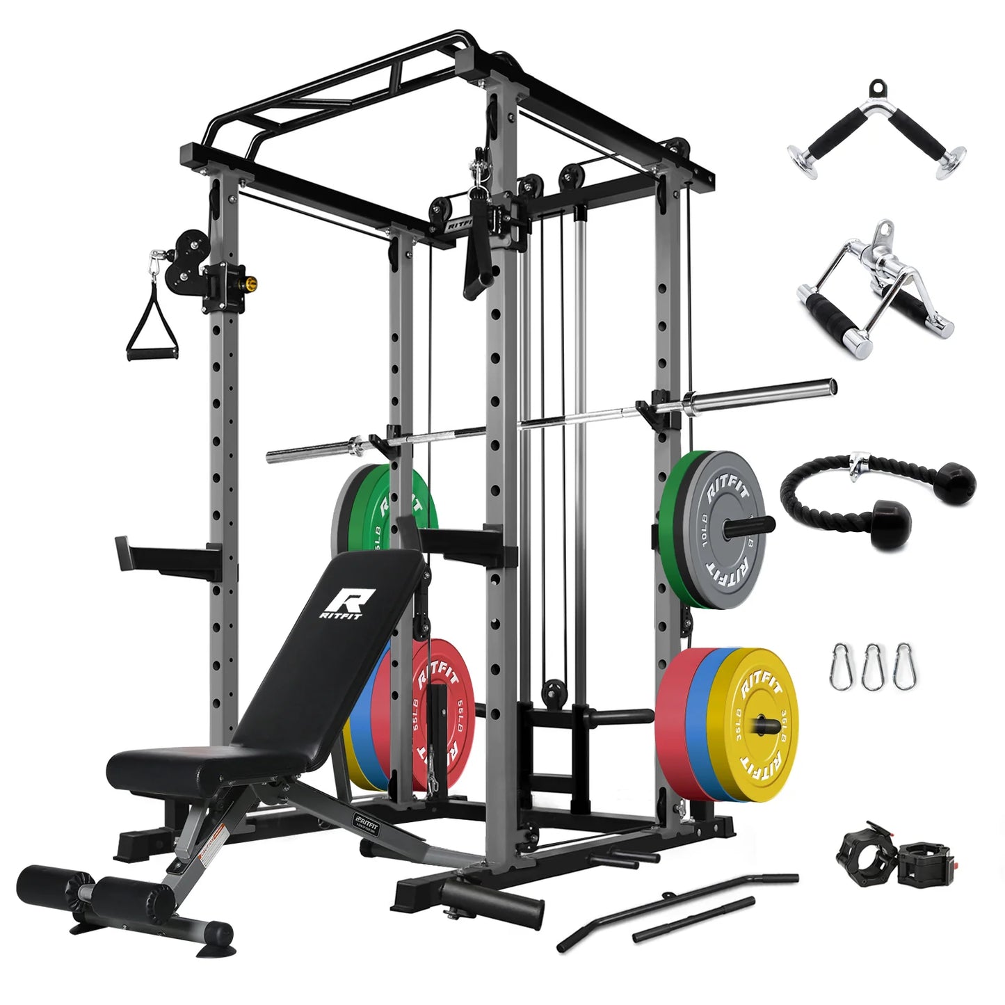 PPC03 Power Cage Home Gym Package with Adjustable Cable System