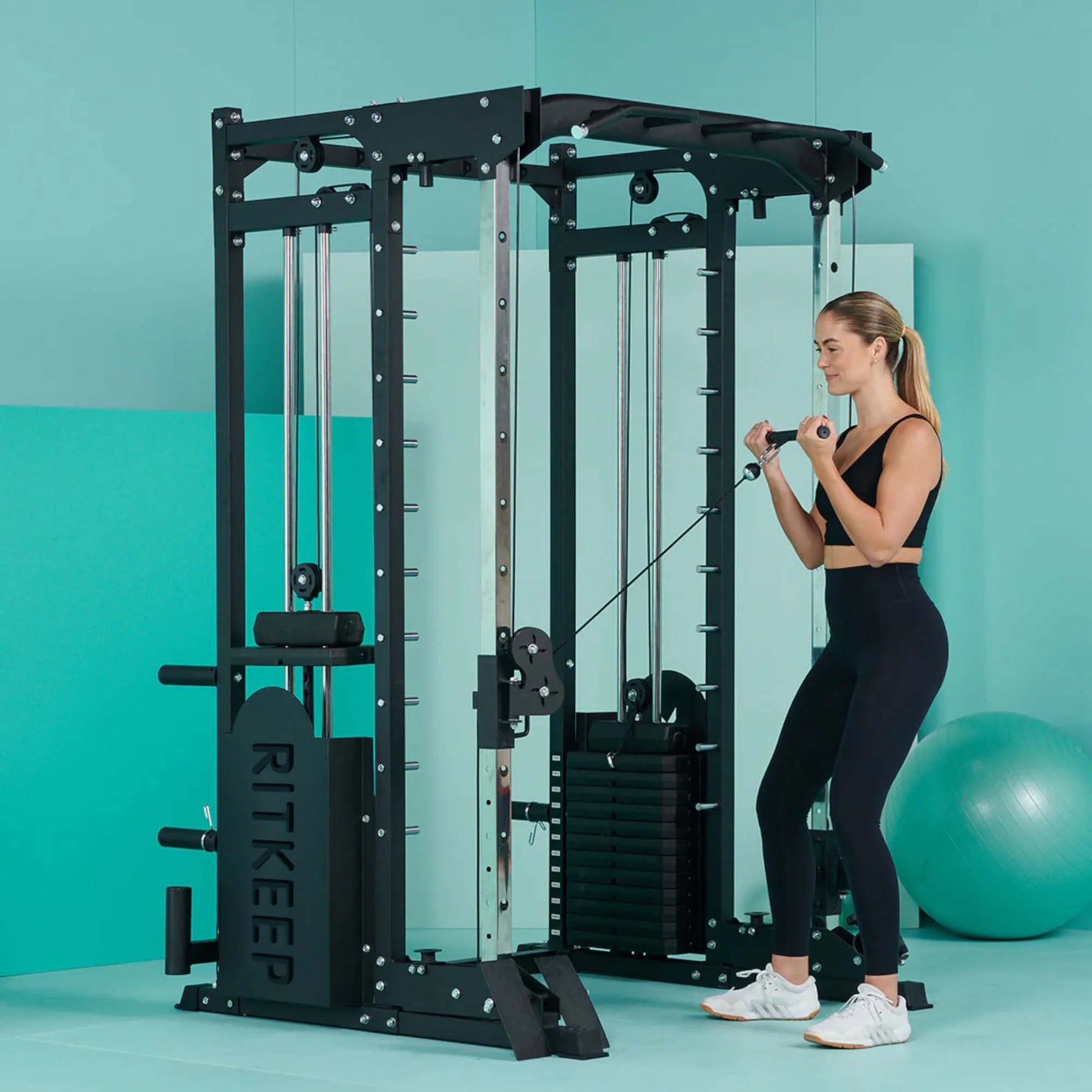 PMAX 5600 Smith Exercise Machine Trainer Pro Complete Home Gym Package