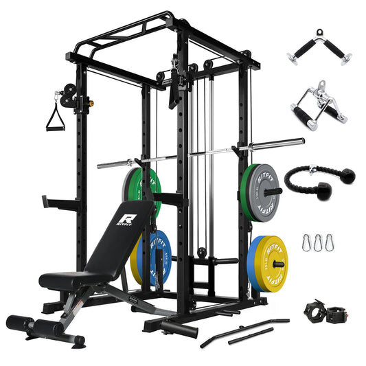 PPC03 Power Cage Home Gym Package with Adjustable Cable System